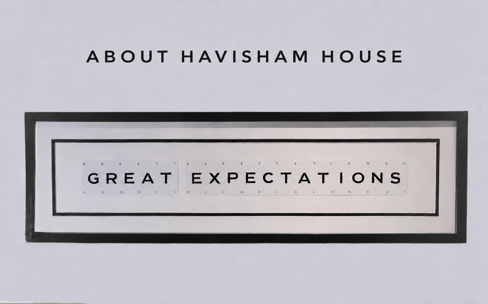 Great Expectations artwork made from playing cards at Havisham House