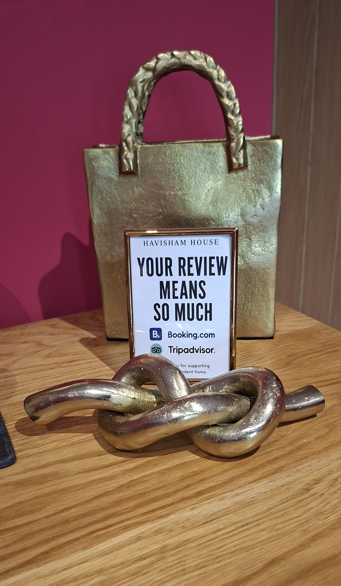 Havisham House guest review display