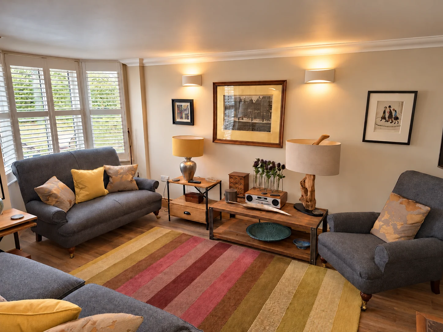 The bright top-floor sitting room at Havisham House